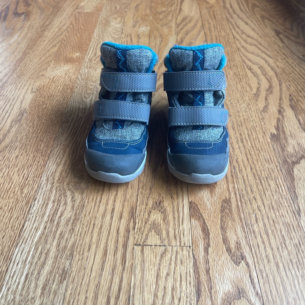 See Kai Run Blue and Gray Kids Boots
